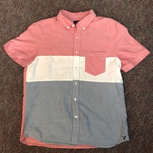 American Eagle Short Sleeve Button Down Shirt